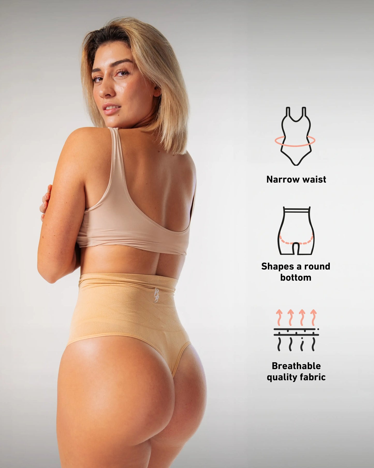 High-Waisted Thong Shapewear