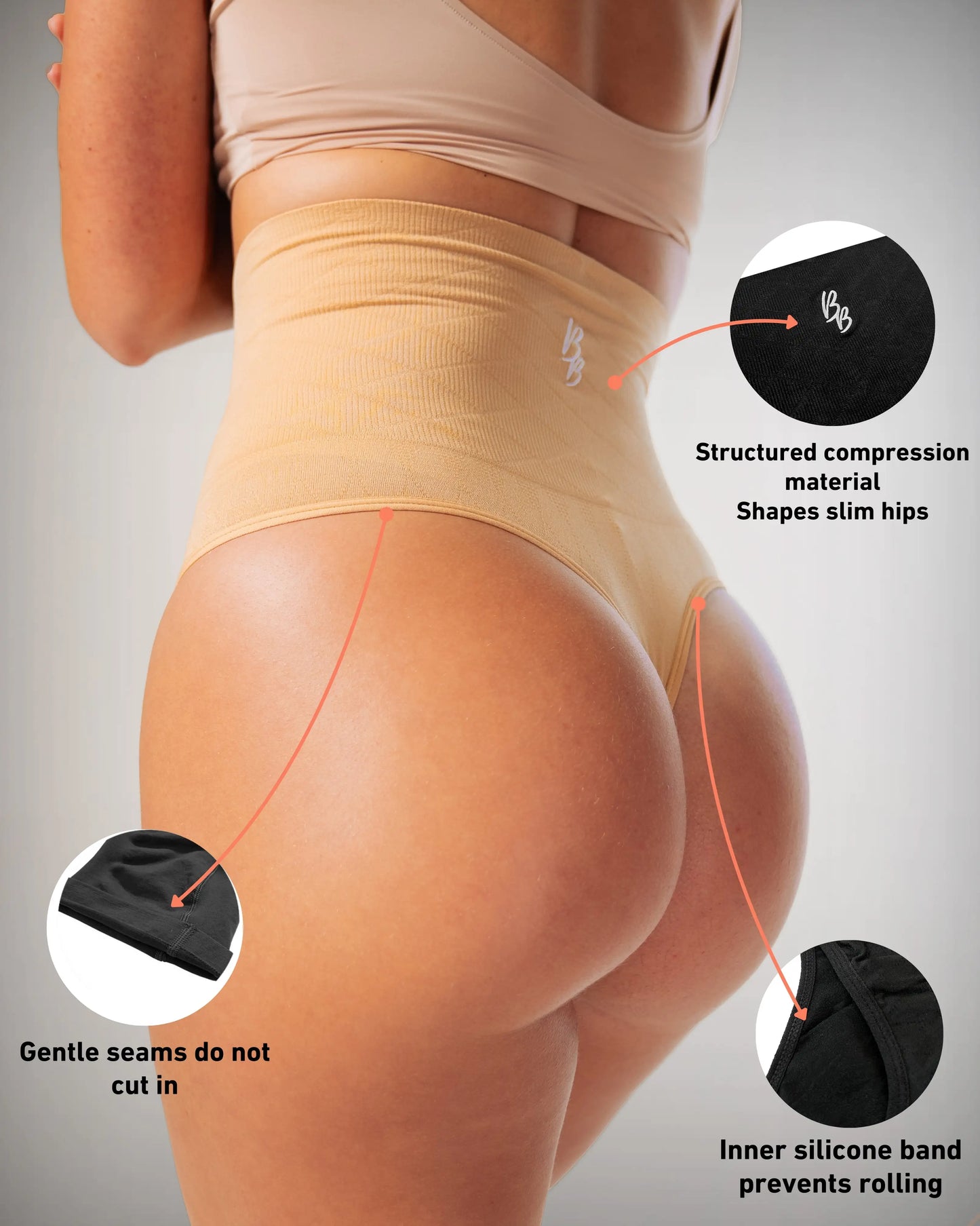 High-Waisted Thong Shapewear