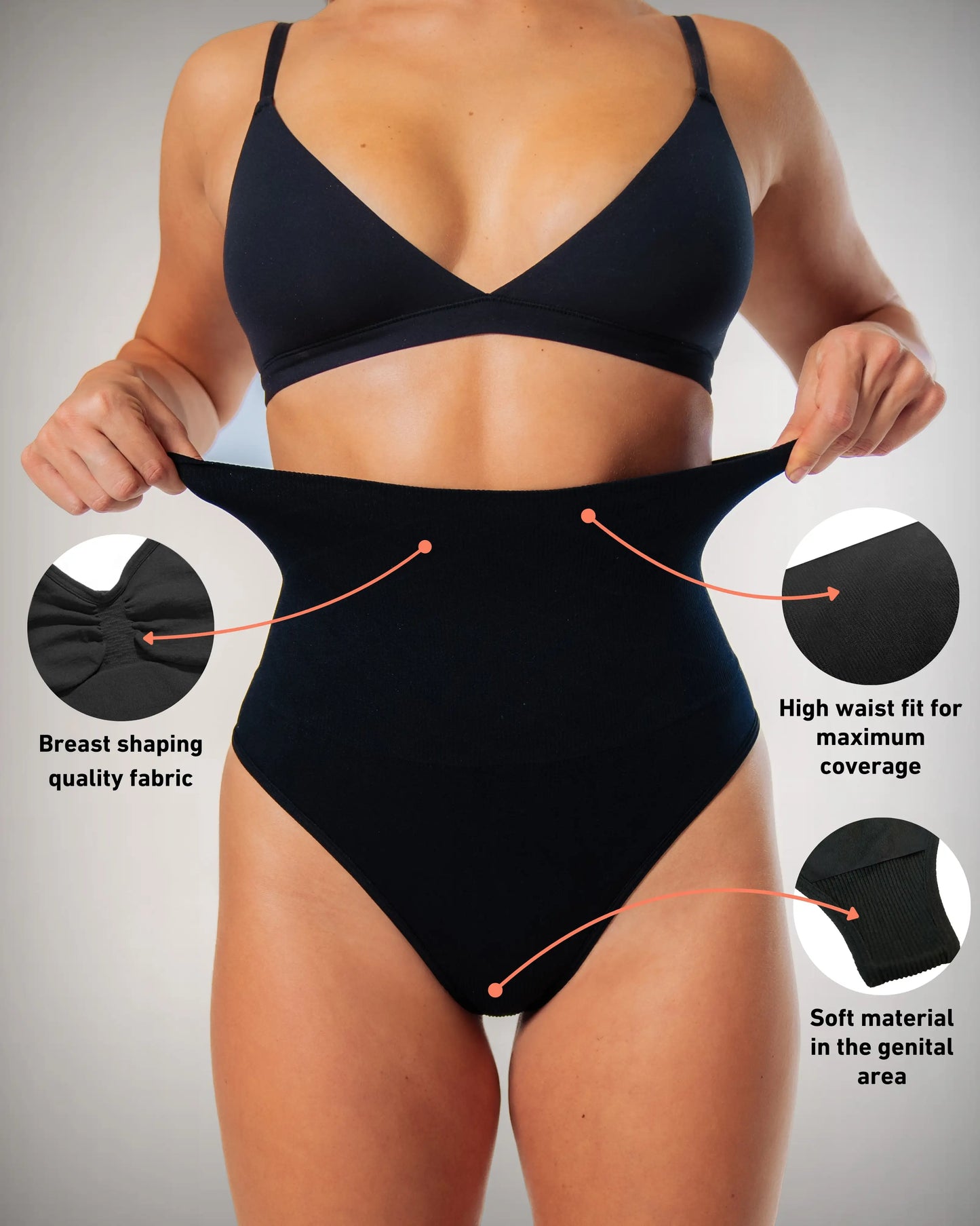 High-Waisted Thong Shapewear